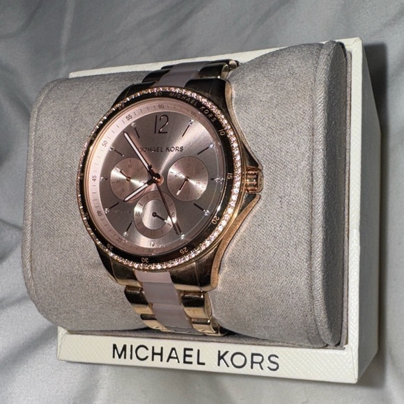 Michael Kors Two-Tone Rose Gold Watch - Picture 1 of 3